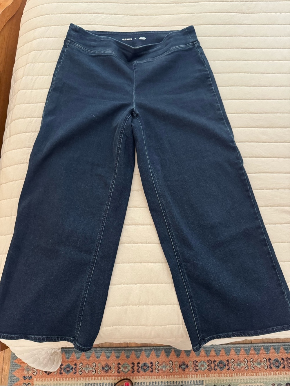 Old Navy Navy Wide-Leg Jeans